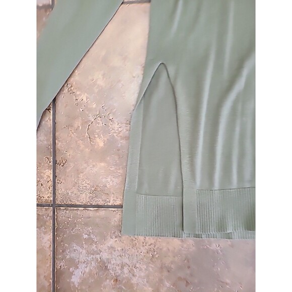 H&M Olive Lightweight Pullover High-Low Sweater Shirt Top Oversized  Medium - Picture 4 of 9